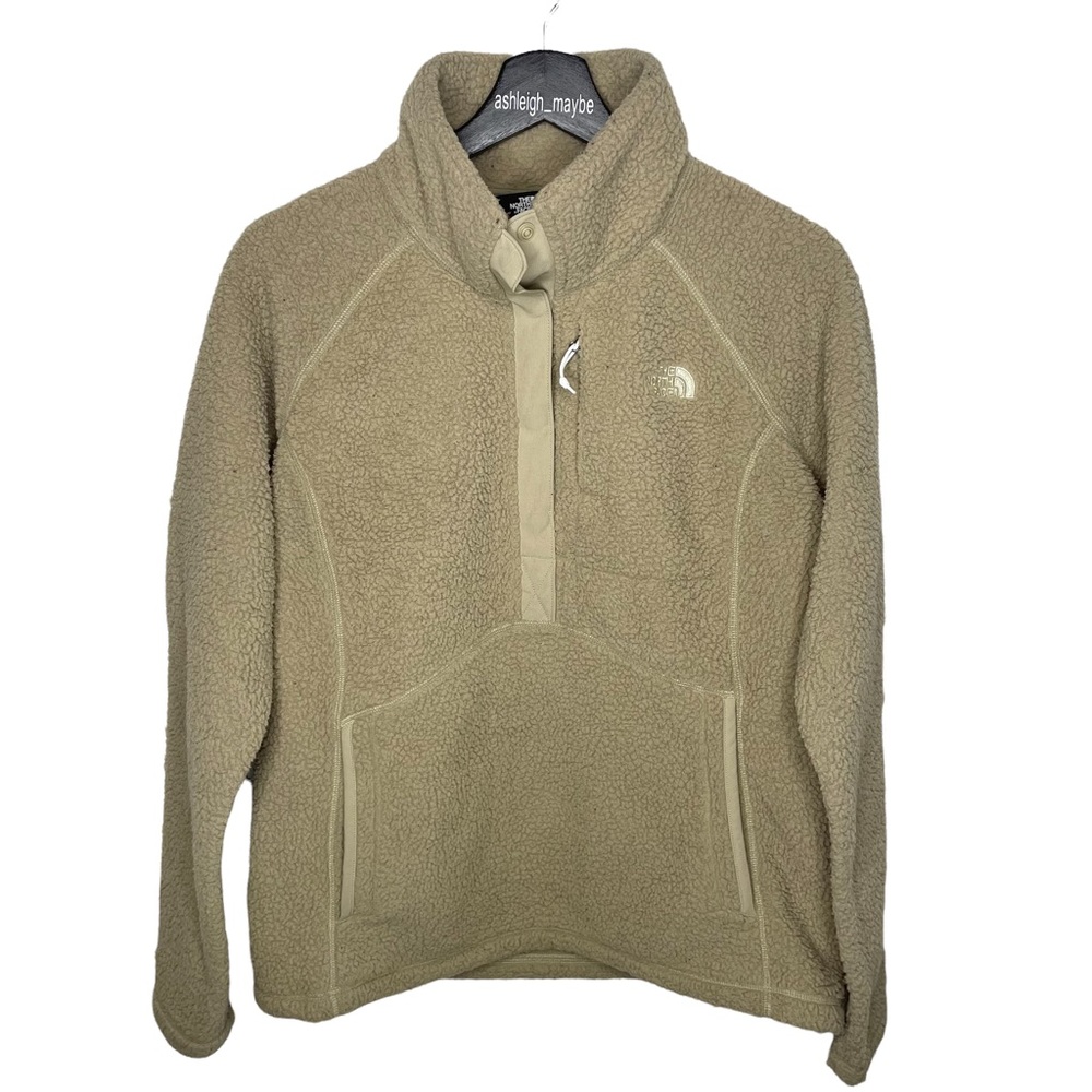 The North Face | Sherpa Fleece Snap Anorak Pullover Tan Size Large